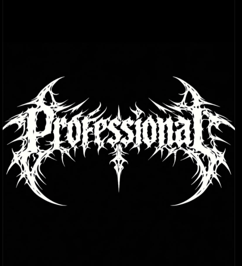 Professional death metal logo window banner 800mm x 420mm